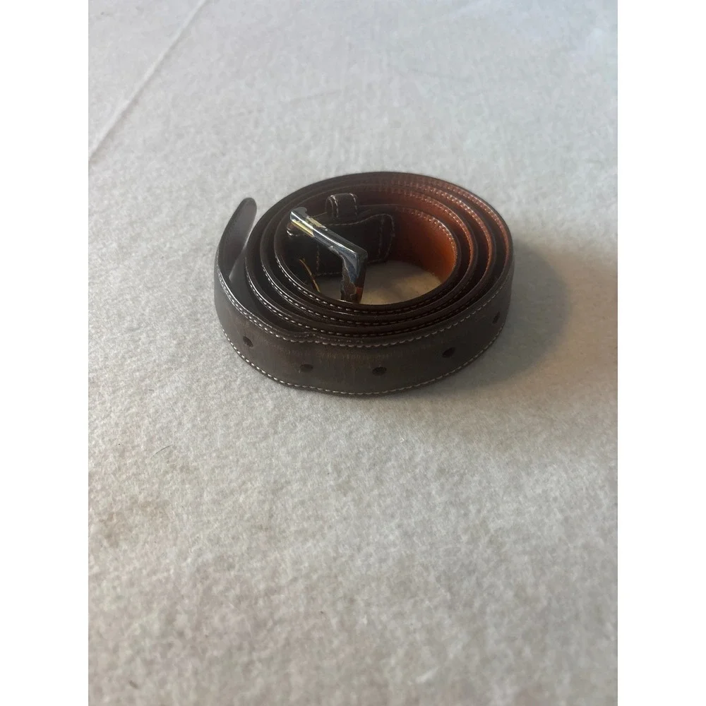 Brooks Brothers Leather Belt Mens 40 Brown Good Made in Italy Dress Buckle